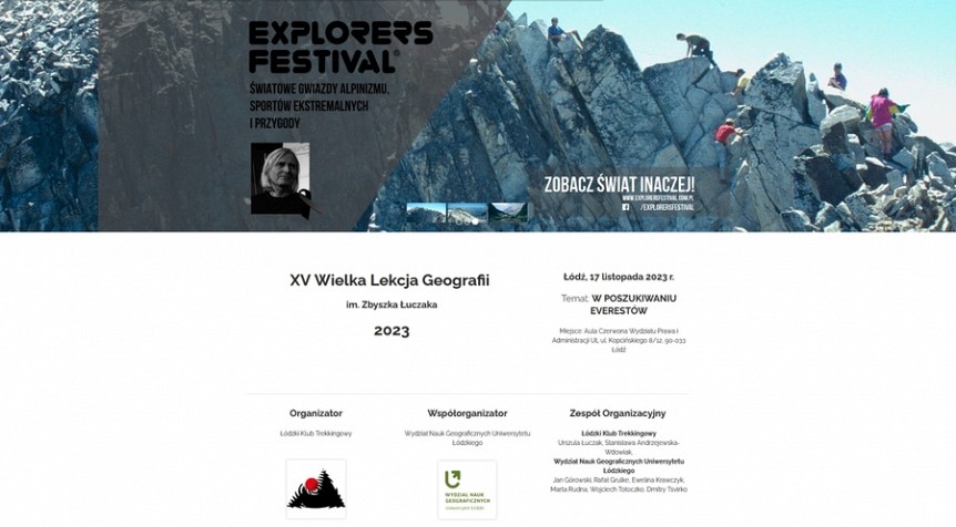 XV edycja Wielkiej Lekcji Geografii im. Zbyszka Łuczaka